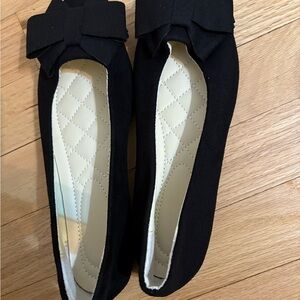 Elegant Black Bow Flats